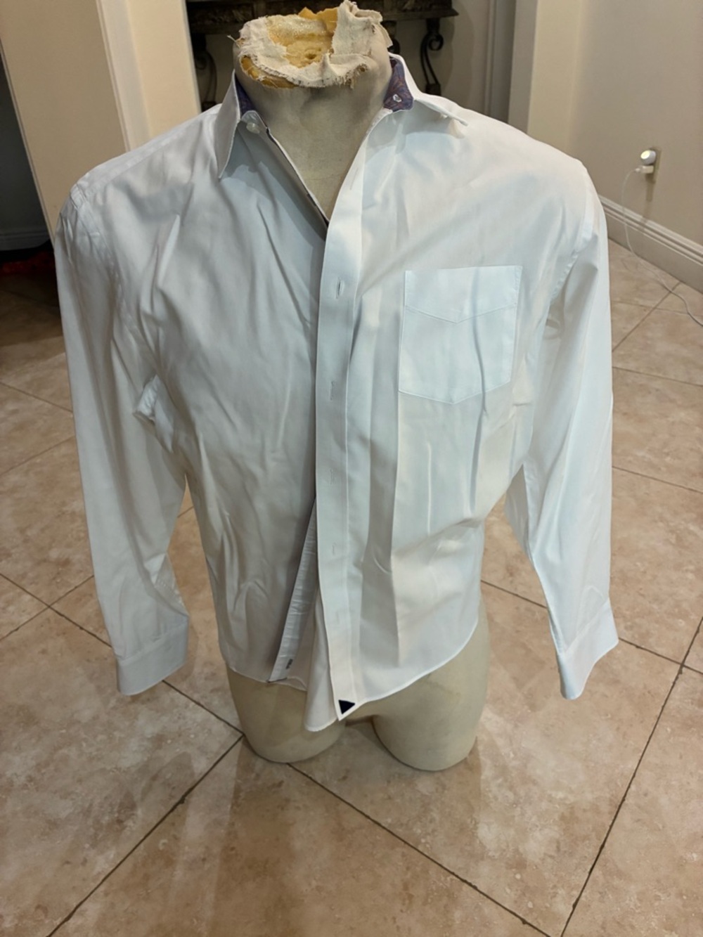 UNTUCKit White Long-Sleeve Button Shirt